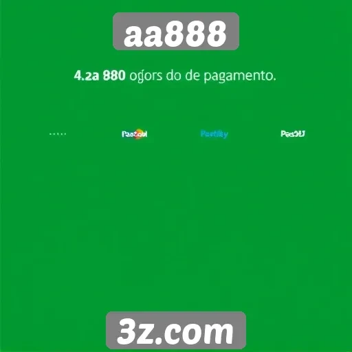 Opções de pagamento disponíveis no aa888